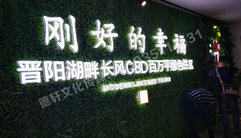 晉陽湖地產——迷你字加綠植墻